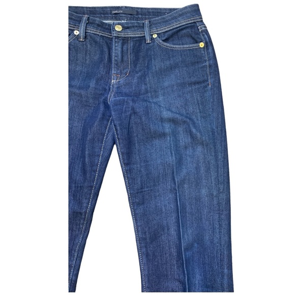 FIDELITY STEVIE Cut 3183 Viper Rinse Jeans With Pockets Dark Wash Blue Size 29 - Picture 5 of 13